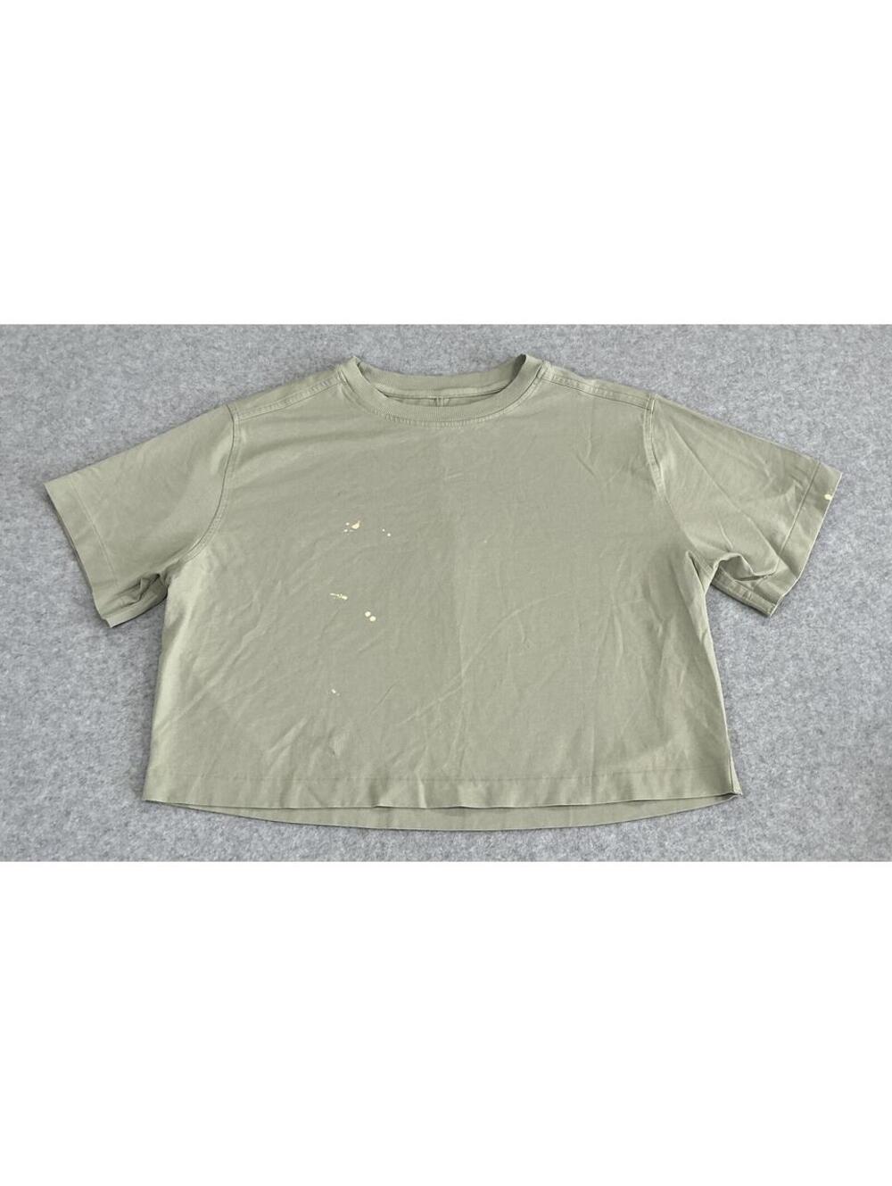Lululemon Cropped Boxy Tee Sage Green‎ Short Sleeve Relaxed Fit Women’s